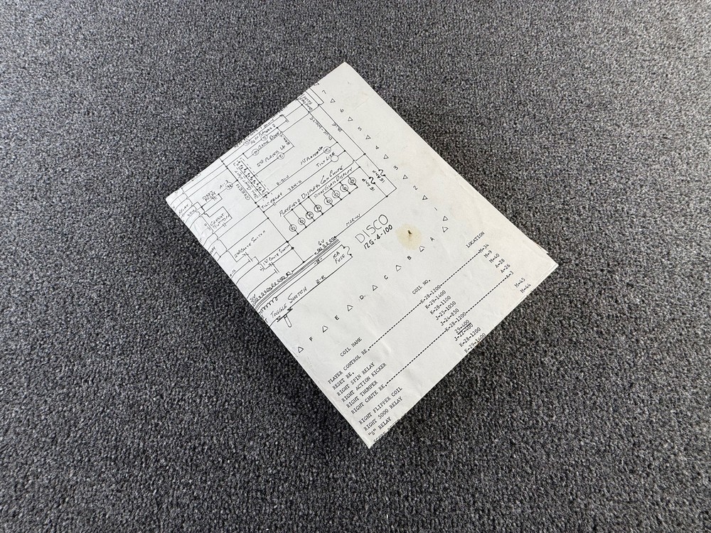 Stern Disco Pinball Machine Game Manual Schematics ORIGINAL