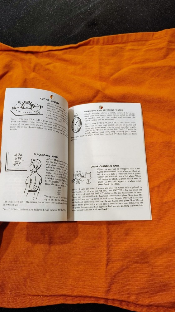 Simple Magic tricks vintage paperback Adams