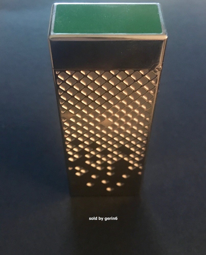 Dunhill Rollagas Lighter, Palladium Finish with Geometric Pattern, New In Box