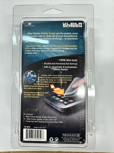 Klear Screen Mobility Kit - CLEANING KIT FOR SMARTPHONES, TOUCHSCREENS , TABLETS