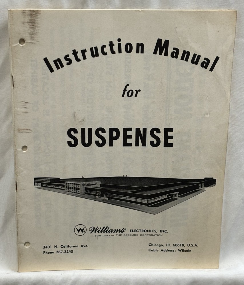 ORIGINAL-WILLIAMS-SUSPENSE-INSTRUCTION MANUAL