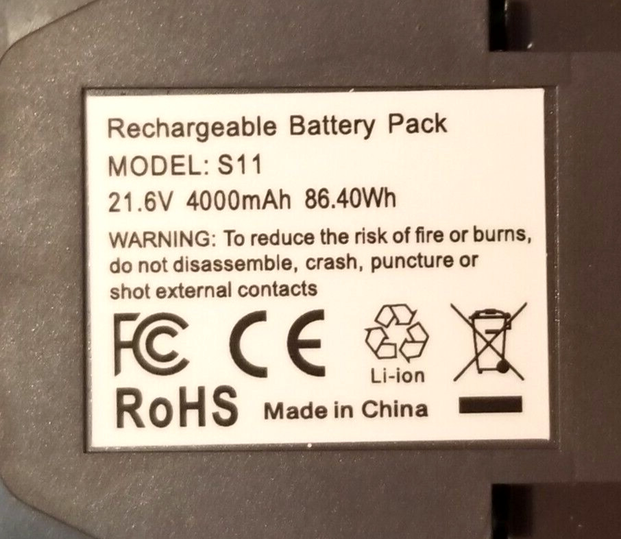 Rechargeable Battery Pack Model S11