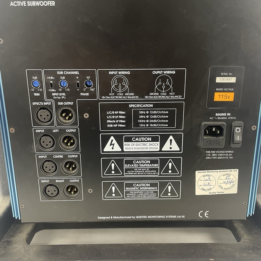 Quested VS Series Studio Subwoofer 12" Active Sub-Bass Cabinet