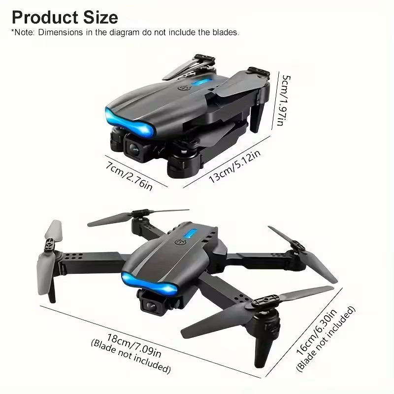 Drone 4K Dual Camera WiFi FPV RC Foldable Quadcopter with Screen Remote Battery