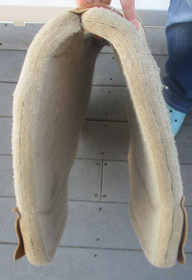 HILASON TAN WESTERN SADDLE PAD WITH LEATHER TRIM
