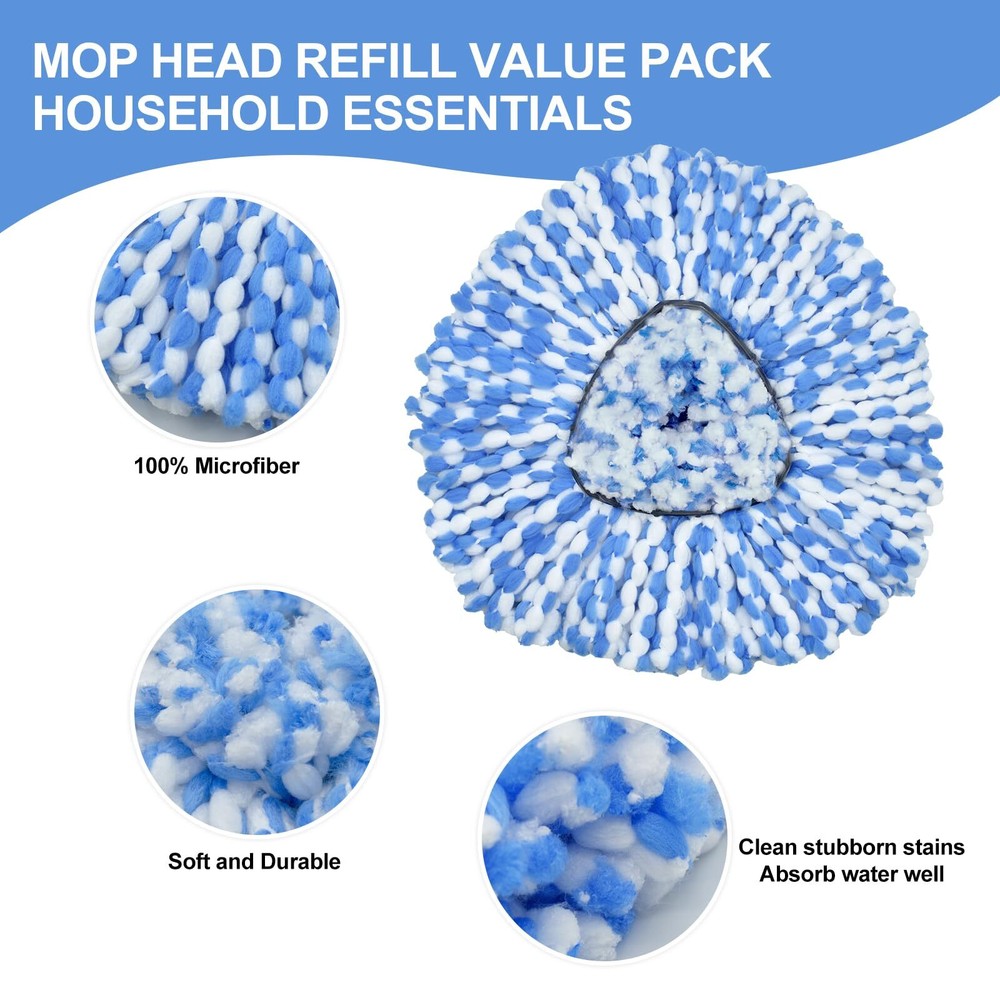 Spin Mop Replace Head Mop Handle And Base Compatible With Ocedar Rinseclean 2tan