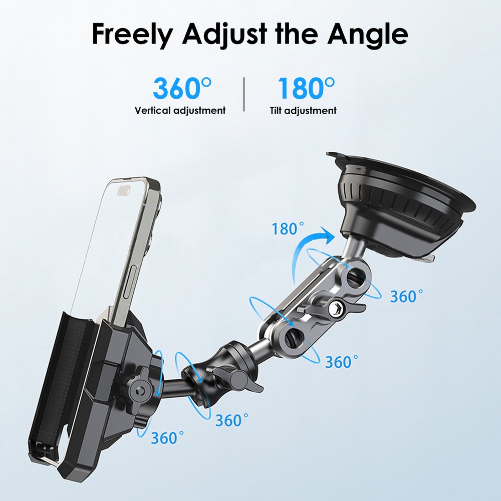 Car Phone Holder Dashboard Windshield Phone Mount for iPhone Samsung Universal