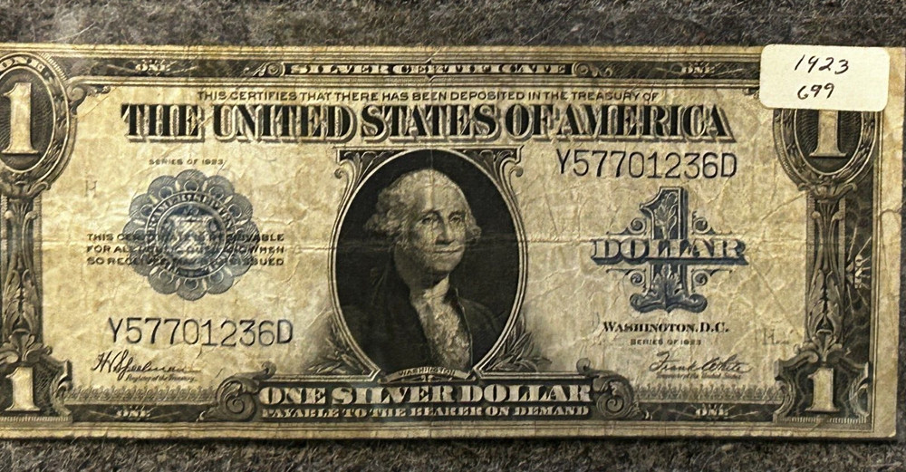 1923 $1 Silver Certificate Blue Seal
