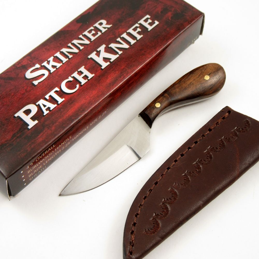 FIXED-BLADE HUNTING KNIFE | Mini Native American Small Full Tang Skinning Patch