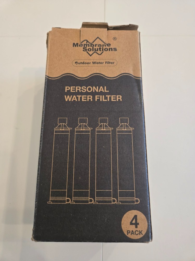 Membrane Solutions Straw Water Filter, Portable Personal Water Filter, 4 Pack
