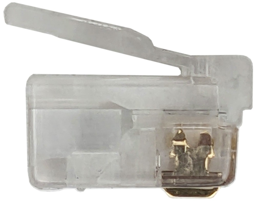 10 Pack RJ11-6 Modular Plugs, 6P6C, Twisted Solid Wire
