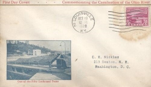 681 2c OHIO RIVER - C.E.Nickles cachet #18