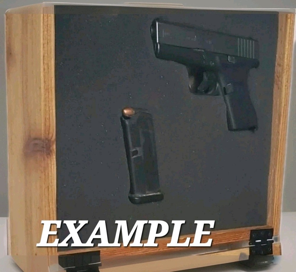 RUSTIC Concealed Handgun Wall Mount Cabinet/ Hidden Lock