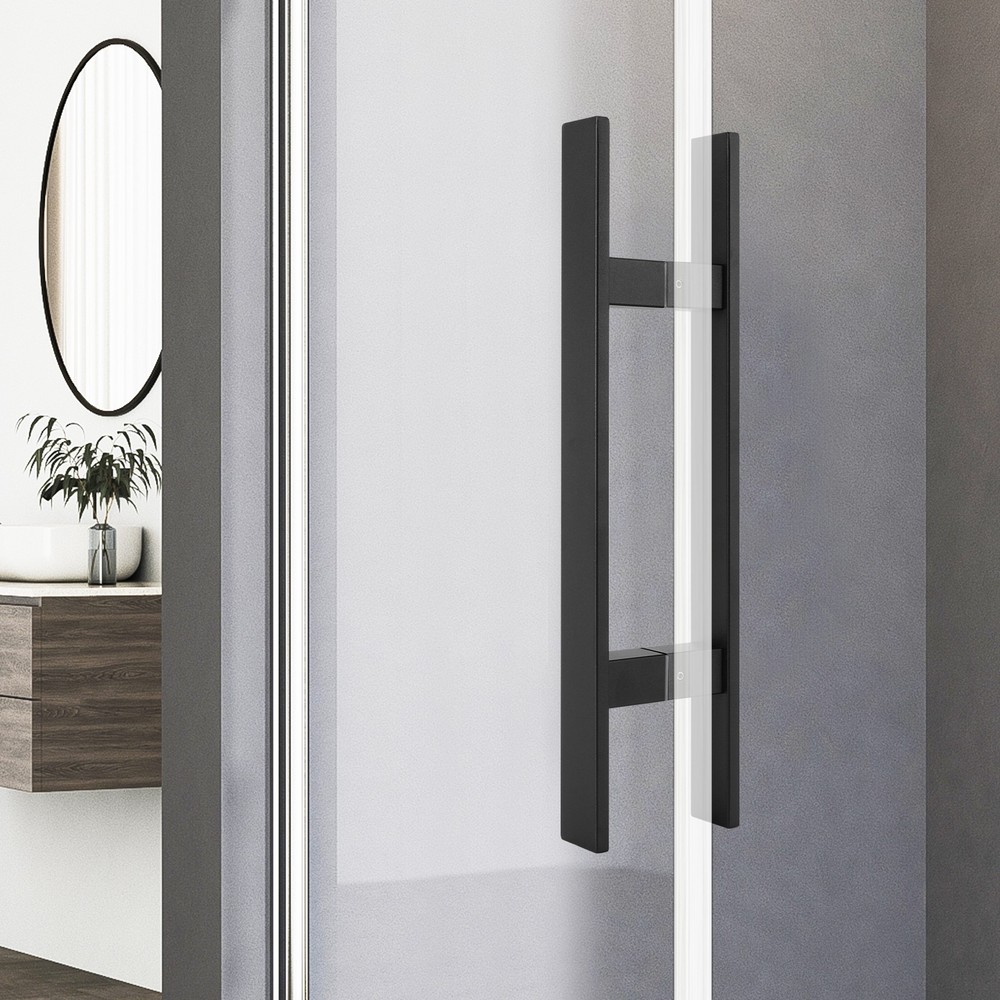 Stainless Steel Double Sided Push Pull Door Handle, H-shaped Door Pull Handle