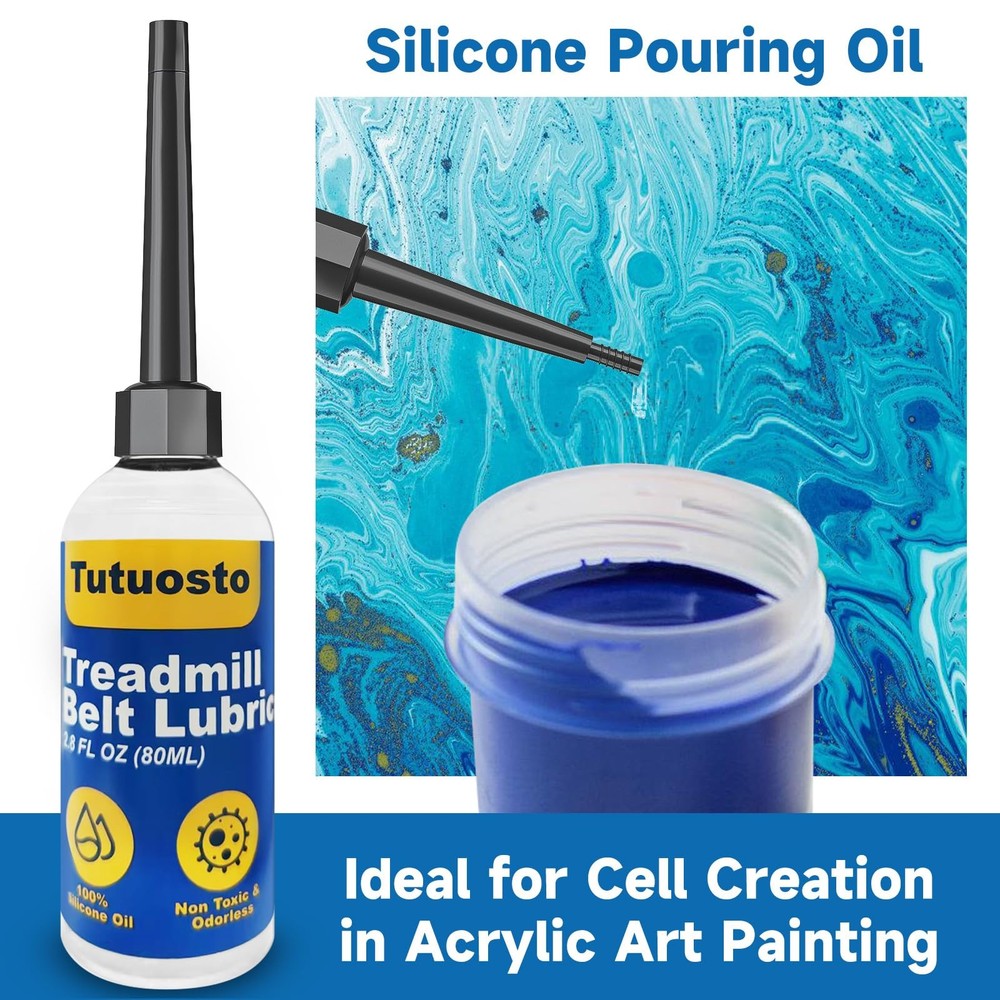 2 Pcs Treadmill Lubricant for Belt, 100% Silicone Belt 2