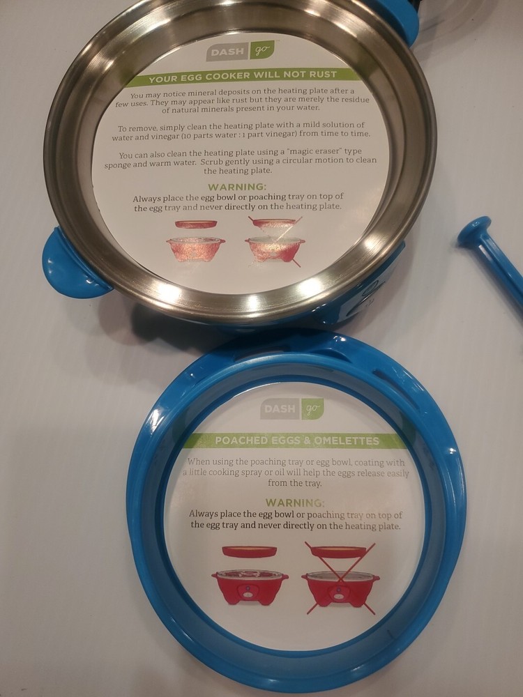 Dash Go Quick Easy Hard Boiled Egg Cooker Turquoise Never Used.