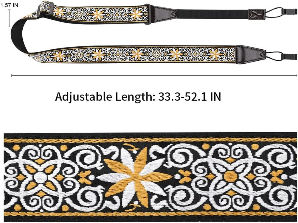 Ukulele Strap No Drill, Adjustable Double J Hook Clip on Uke Shoulder Strap, Haw