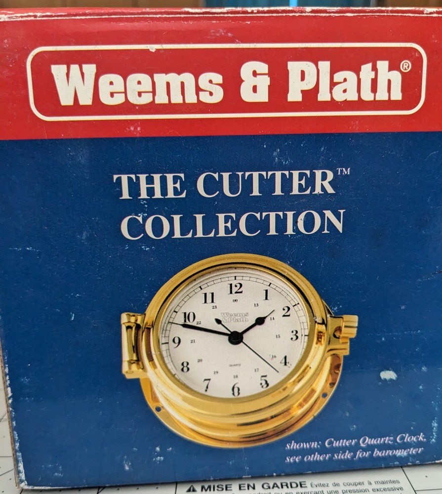 Weems & Plath The Cutter Collection Quartz Clock Brass