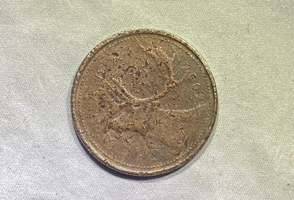 Canada 2007 -25c Error Missing Nickel Layer