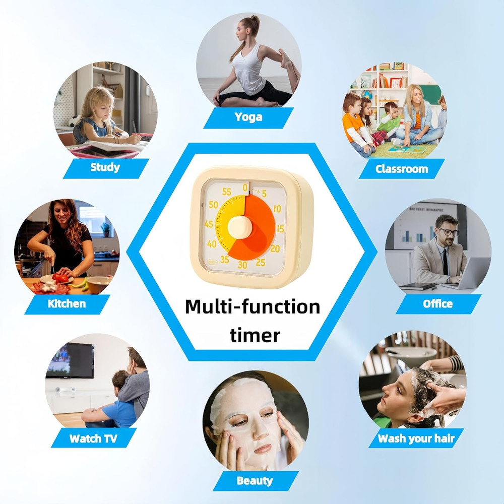 Visual Timer for Kids Timer Home - 60 Minute Kids Visual Timer for Classroom Hom