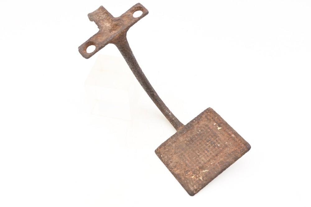 Antique Cast Iron Stagecoach Carriage Wagon Buggy Geometric Design Square Step