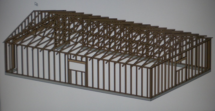 PERMIT READY 24' X 36' GARAGE PLAN DRAWN TO SCALE BLUEPRINTS AND MATERIALS LIST