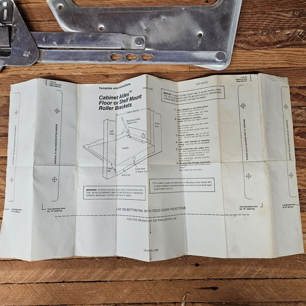 Amerock C-10-2G Pull-out Appliance Hide-a-Shelf Hardware Kit Open Unused MCM