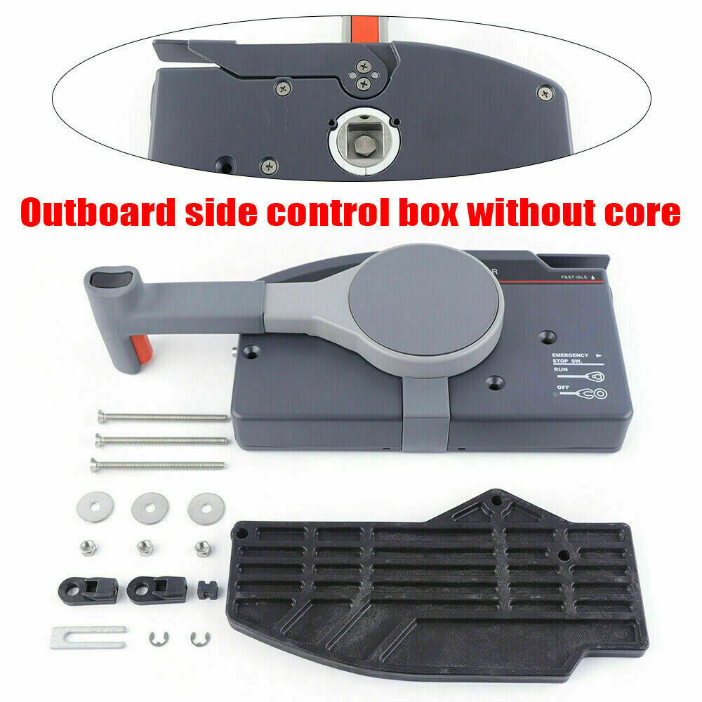 Pull Throttle Outboard Engine Remote Control Box 703 For Side Mount Without Core