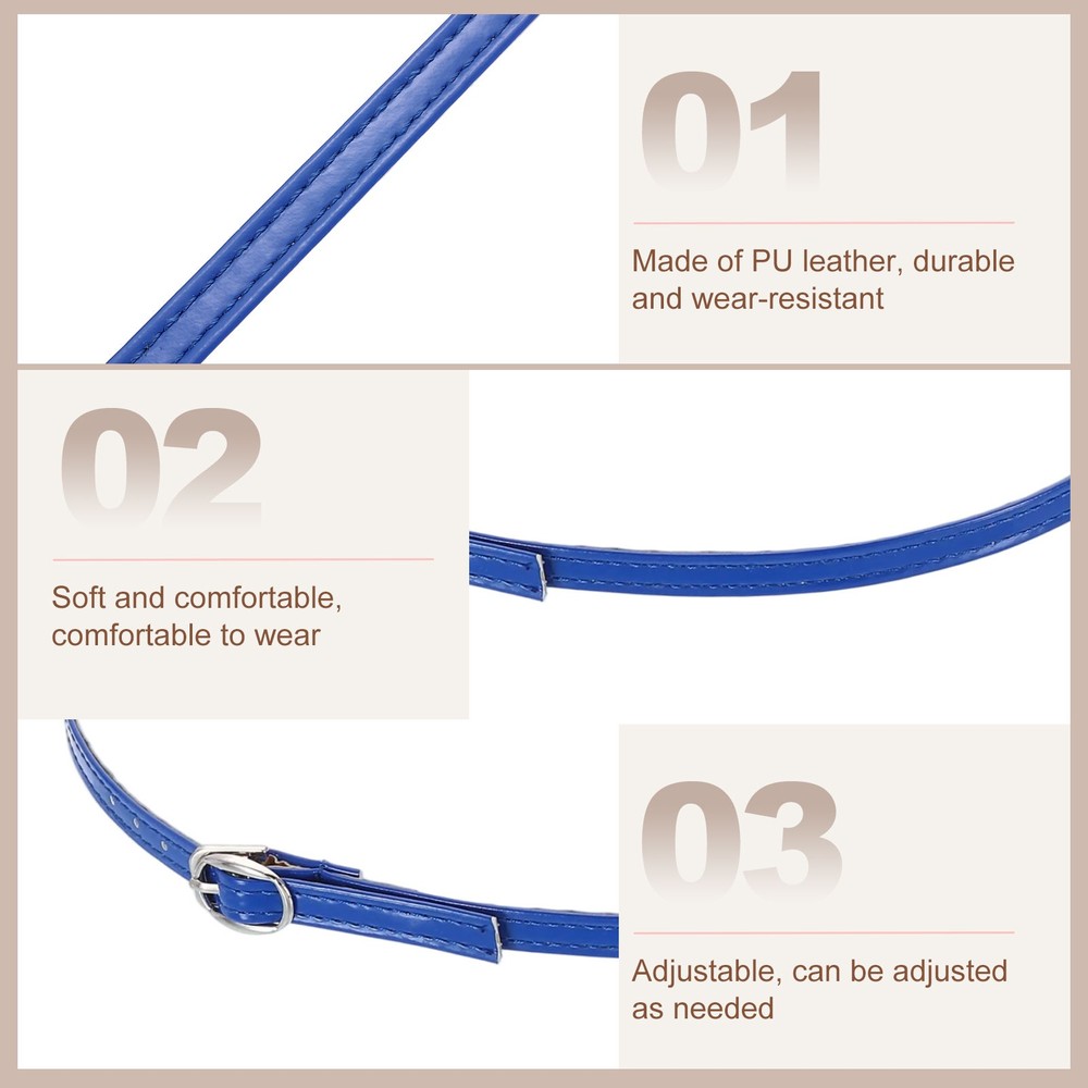 1 Pair Replacement Ankle Strap for Heels Shoe Bands, Dark Blue