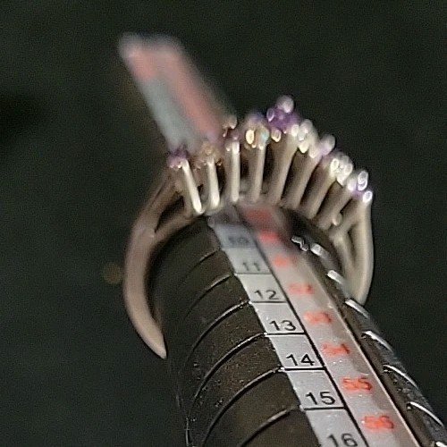 Ring Not Marked Size 5.5 2 Color Rhinestone