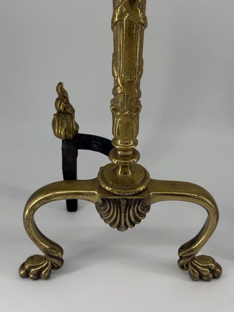 Vintage Flame Torch Andiron Set