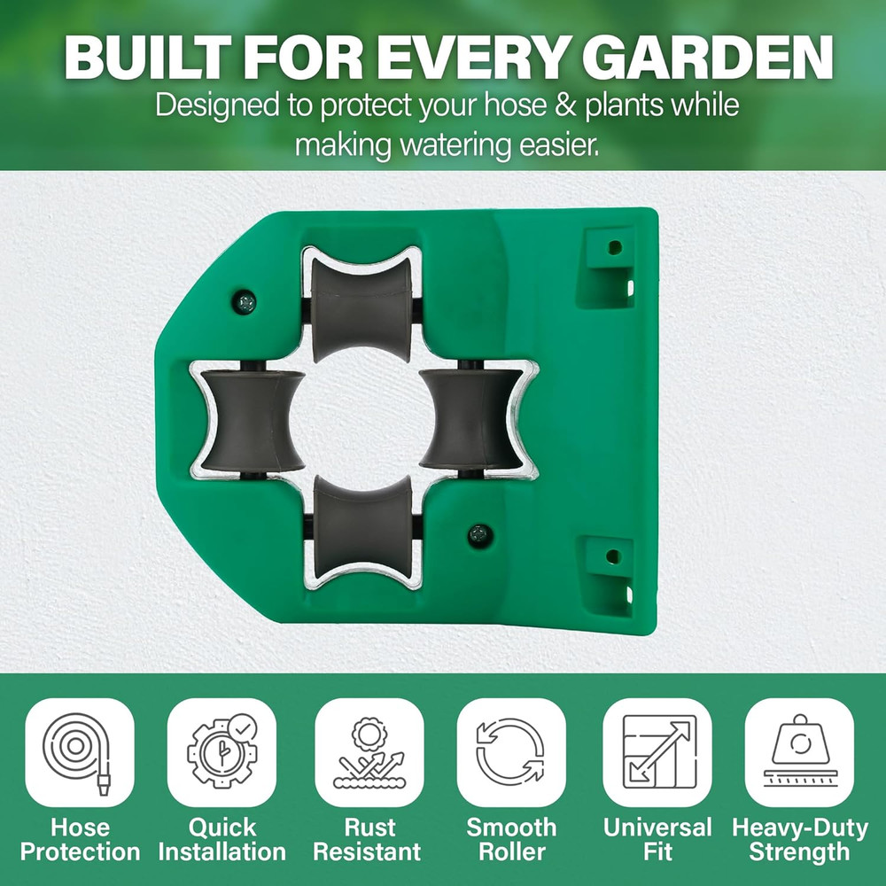 Garden Hose Pipe Roller Guide – Corner & Wall Hose Guide Tool for Preventing Kin