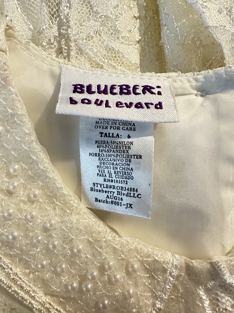 Blueberi Boulevard Cream Sundress