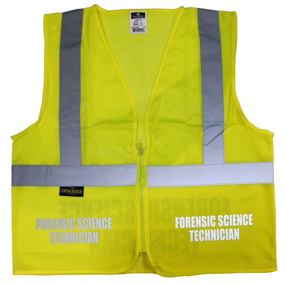 Forensic Science Technician safety vest with REFLECTIVE design, High Visibility