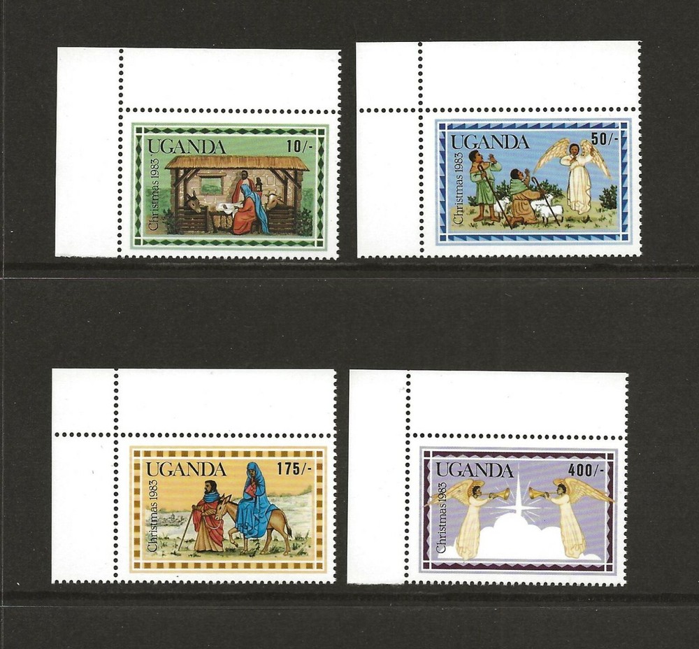 1983 Uganda Christmas SG428-431 Unmounted Mint