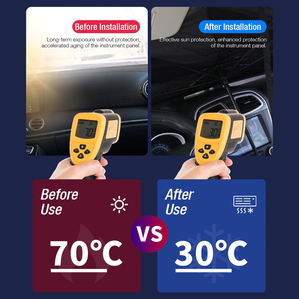 Foldable Car Sun Shade UV Umbrella Windshield Front Window Cover Visor