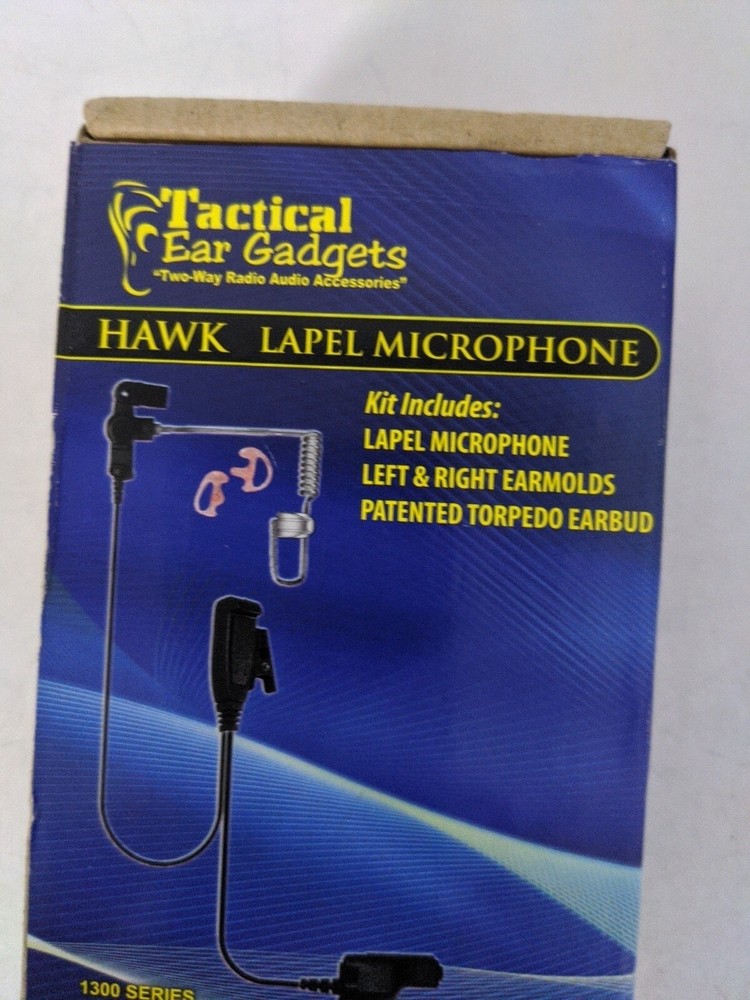 Tactical Ear Gadgets Hawk Lapel Microphone 1300 Series