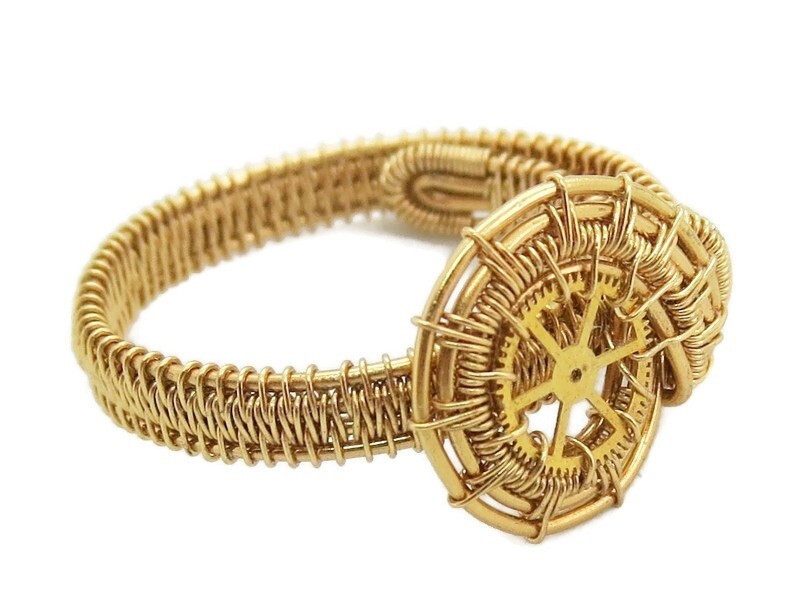 Brass Adjustable Steampunk Ring