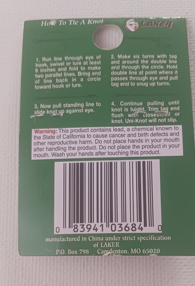 Laker Brass Snap Swivel Size 5 (5) pack Unopened Package