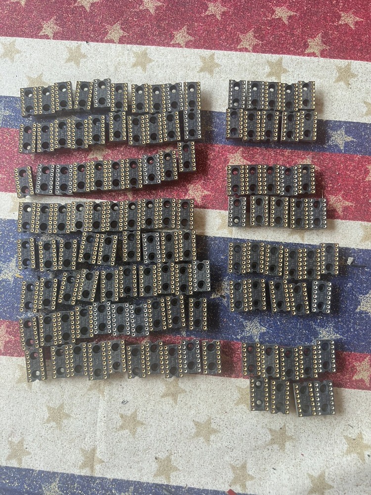 ** Quantity 115 ** Lot AMP DIP IC Socket 14 pin sockets