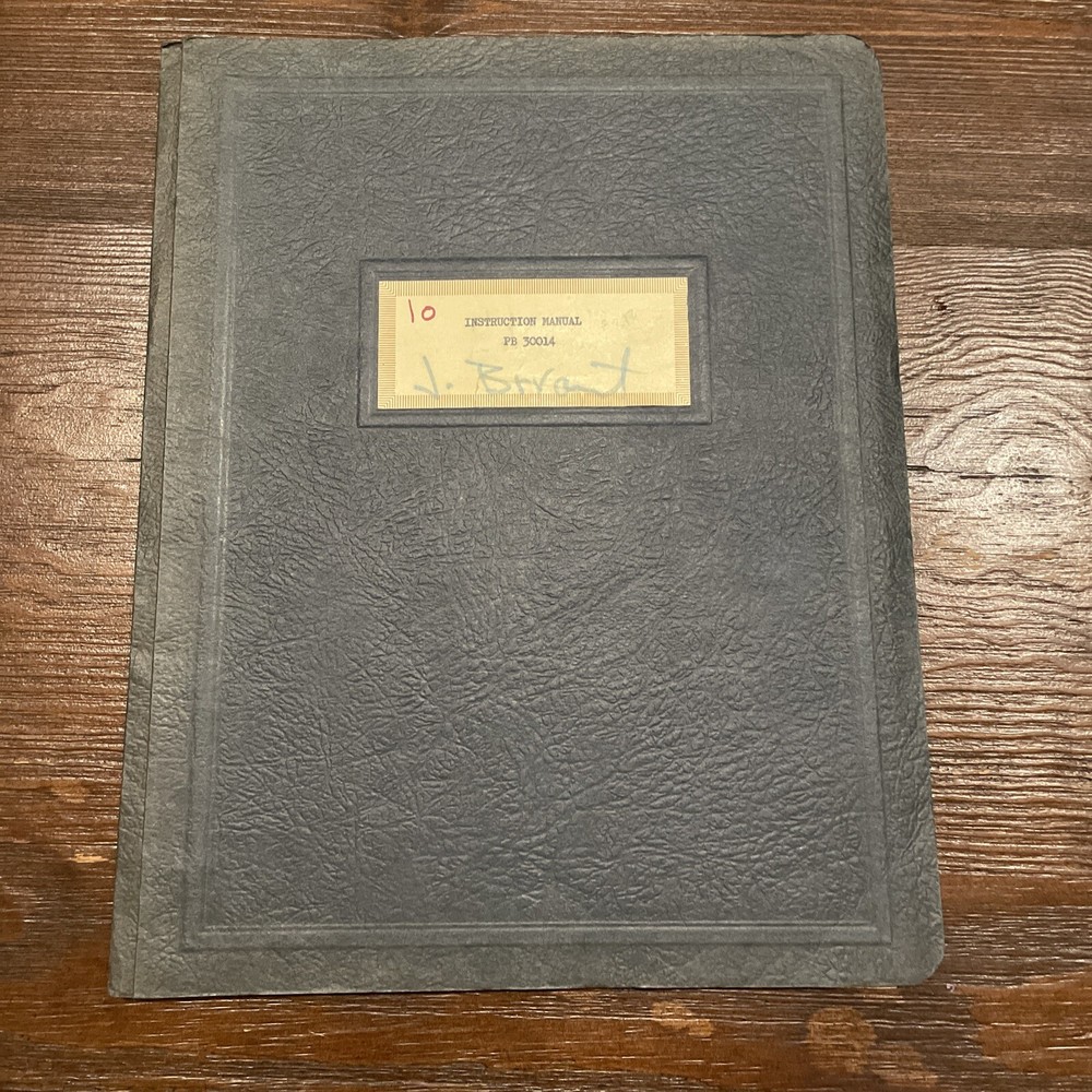 Microdot Model PB-30014 Power & Balance Unit Instruction Manual