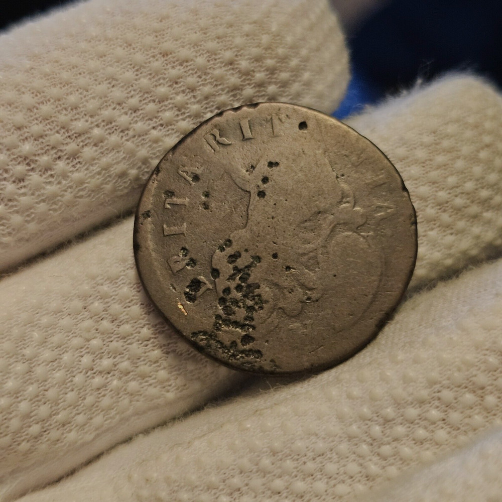 1690's William III Half Penny Double Or Multiple Struck Colonial Error Coin