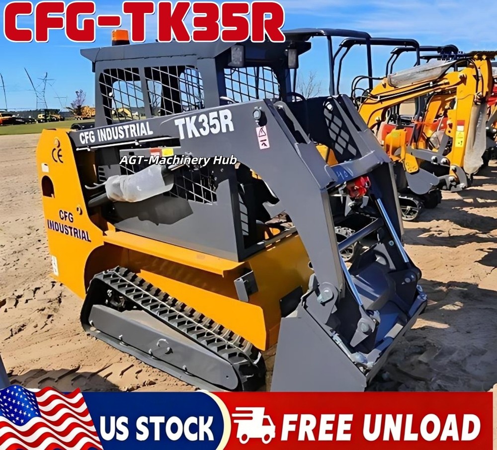 CFG 1.5 Ton Mini Compact Crawler Track Skid Steer Loader EPA Gas Engine Vertical