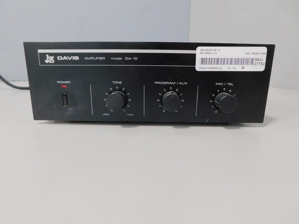 JW Davis Model DA-10 Audio Power Amplifier