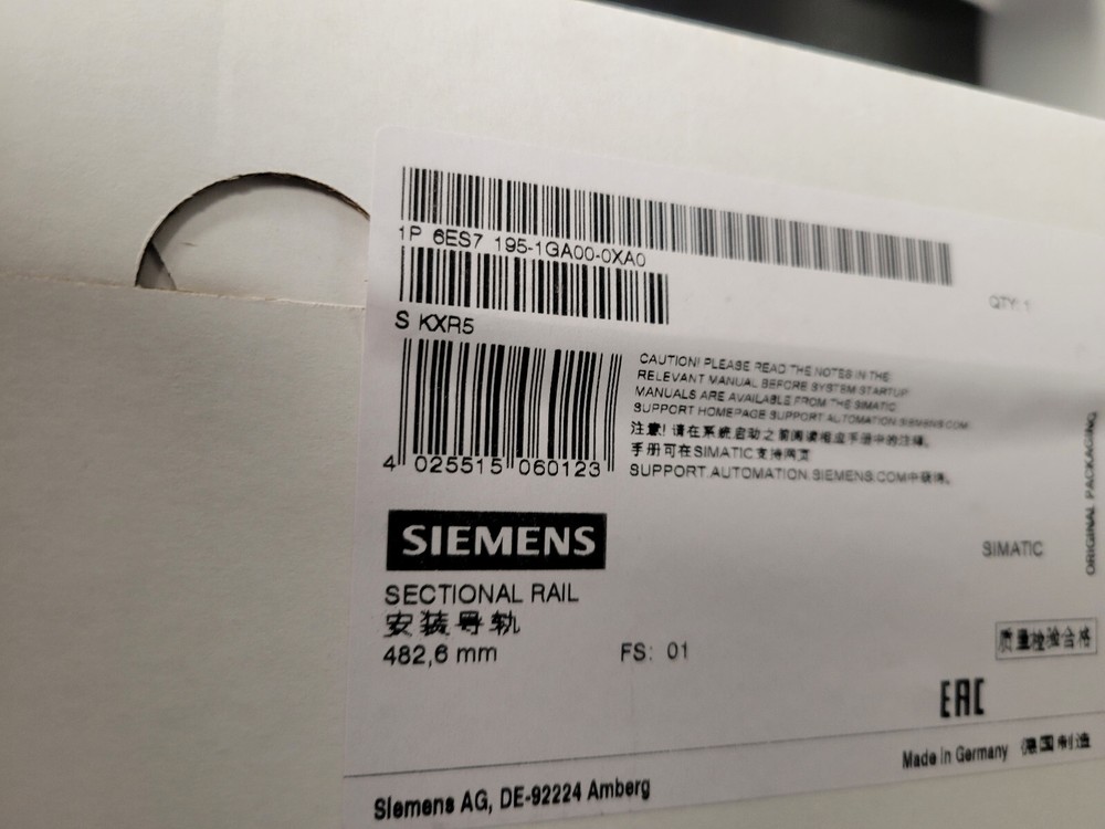 Siemens 6ES7 195-1GA00-0XA0 SIMATIC DP Mounting Rail For ET 200M