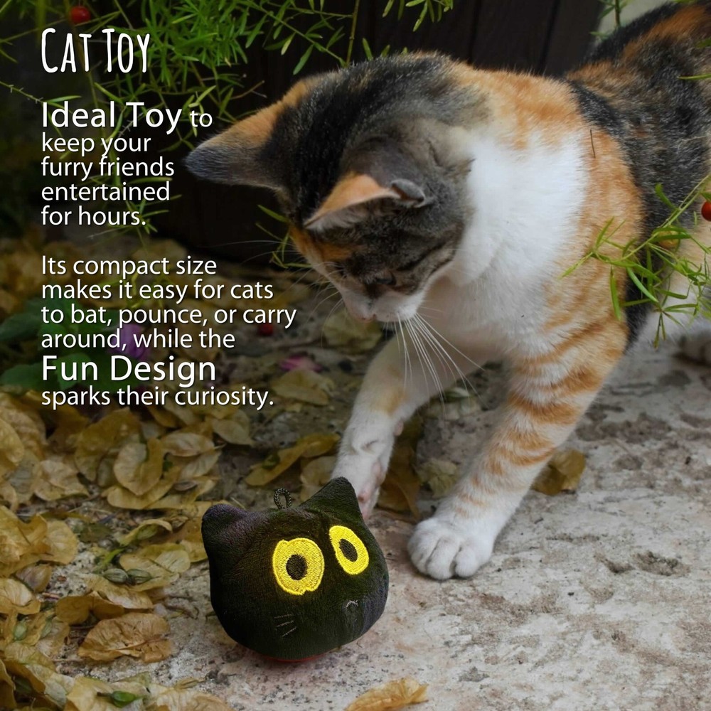 Cat toy - Stress Relief - Keychain - Backpack accessory - Plush Black Cat gift