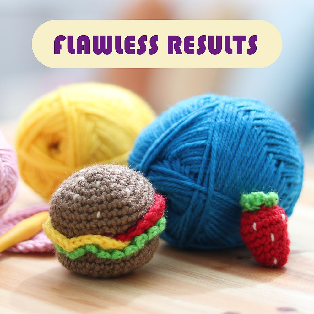 Beginner Crochet Kit with Yarn, Hooks, Bag, and Video Tutorials for All Ages