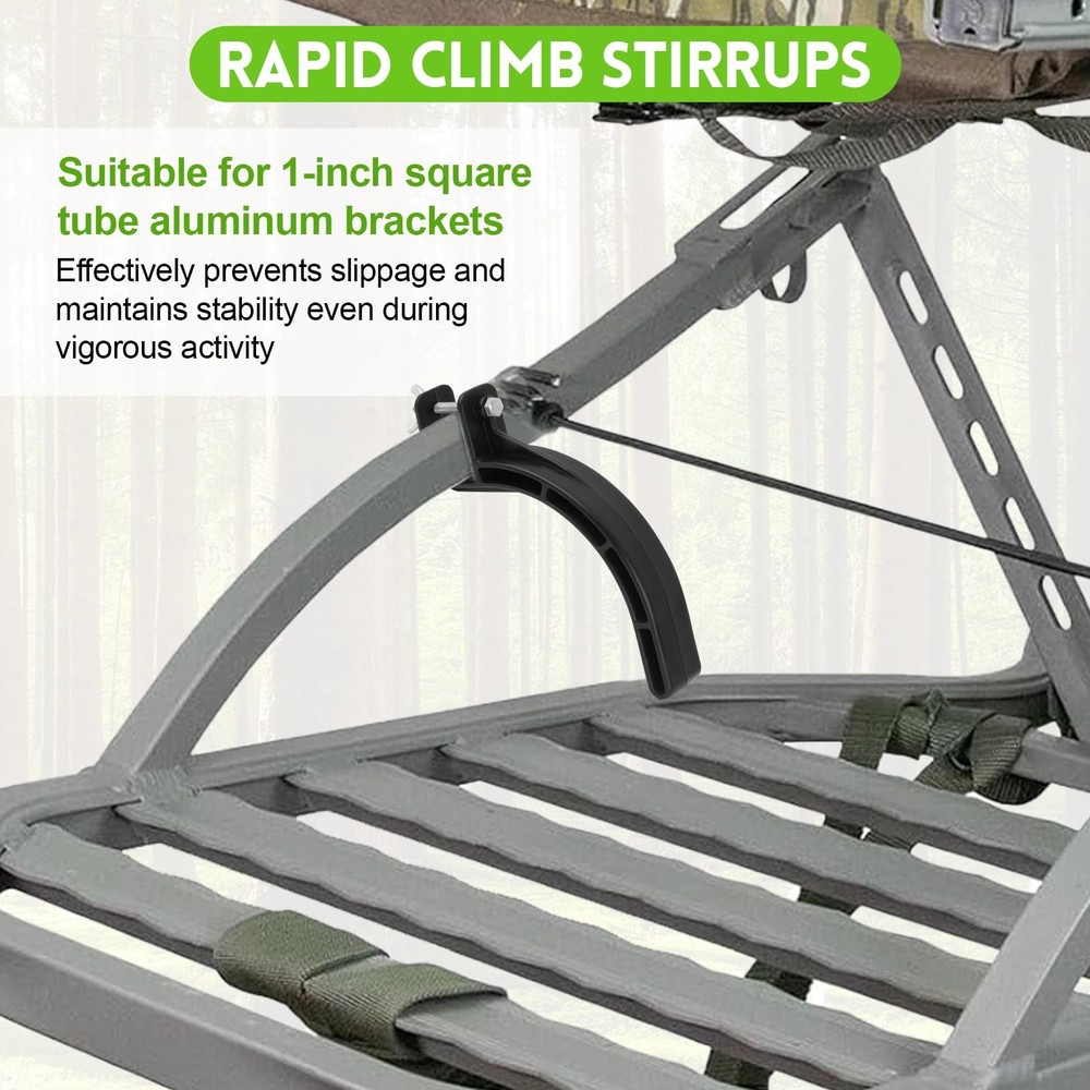 Climbing Tree Stand Accessories with Elastic Rope Adjustable Rapid Climb Stir...