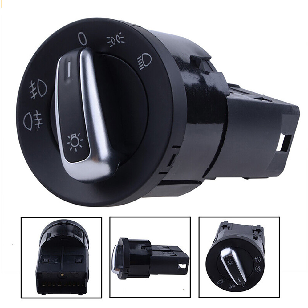 Auto Headlight Switch Chrome w/Light Sensor Module For VW Golf Mk4 Passat Polo☀️