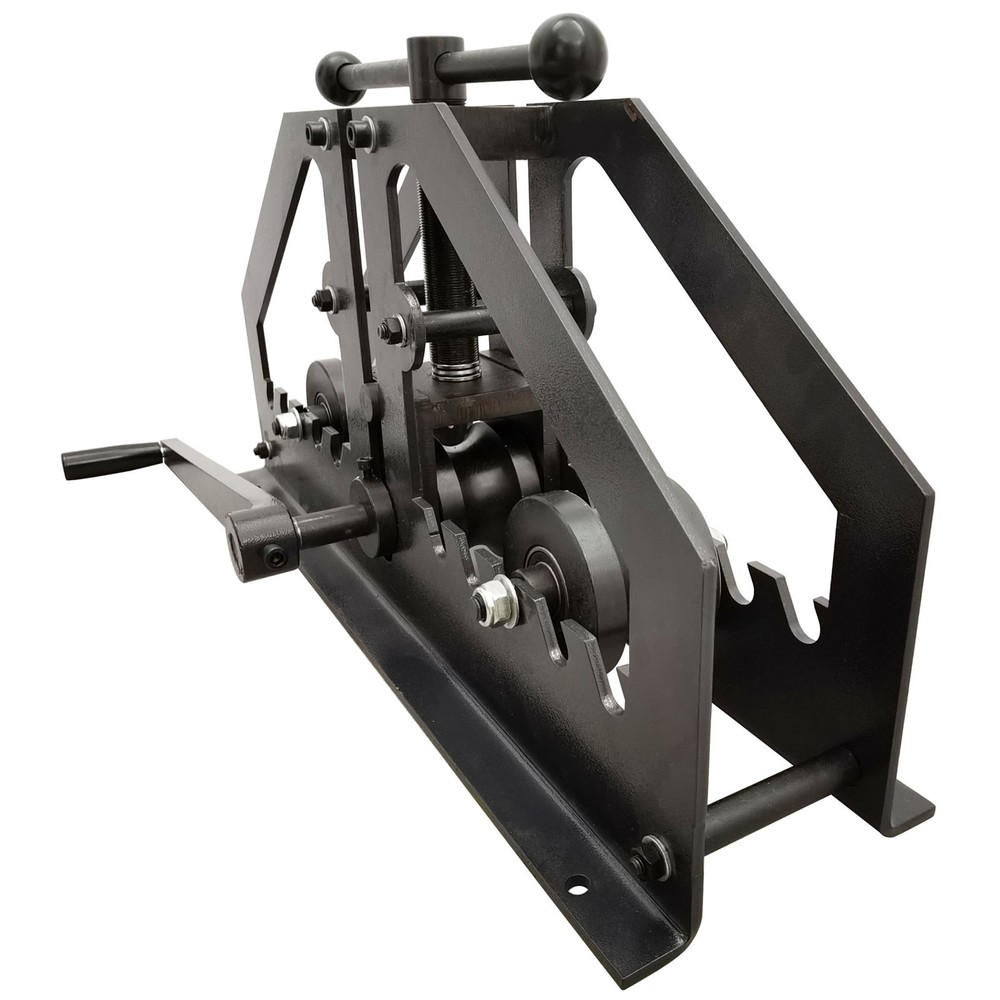 Portable Pipe Bender Dual Handle Adjustable Bending Angle Round Tube Roller